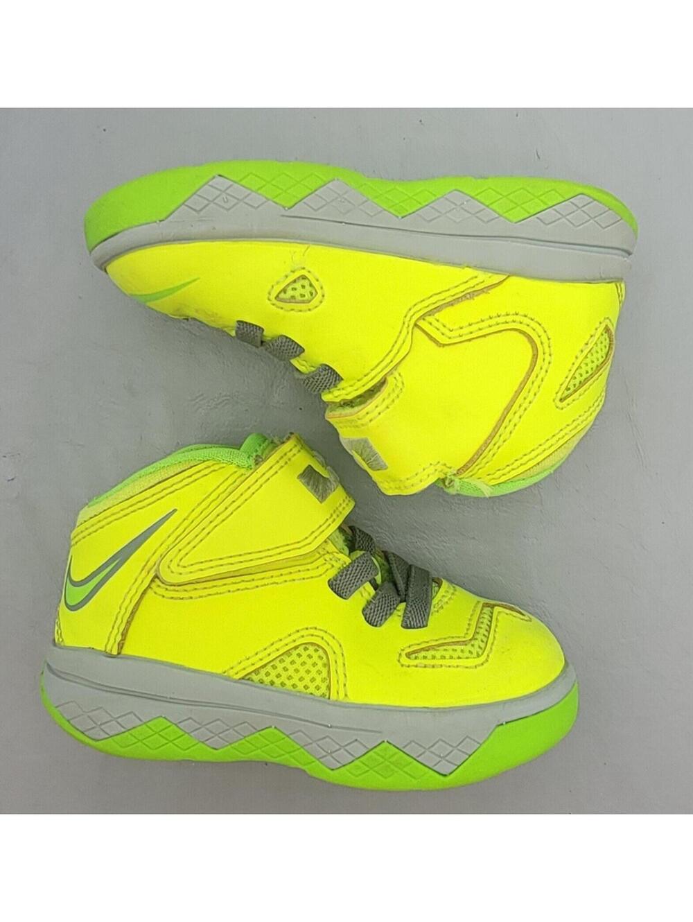 Nike LeBron Soldier 7 Infant 5C Volt Neon Baby Sneakers 616987-701